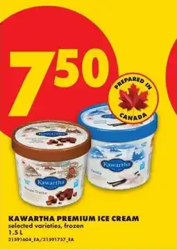 No Frills Kawartha premium ice cream offer