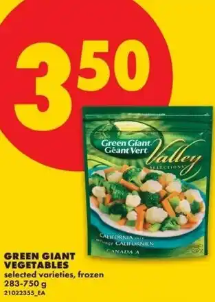 No Frills Green giant vegetables offer