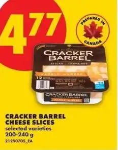 No Frills Cracker barrel cheese slices offer