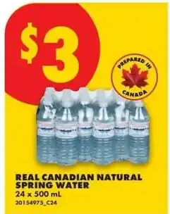 No Frills Real canadian natural spring water offer