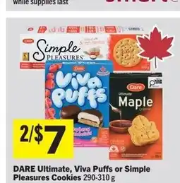 Foodland DARE Ultimate, Viva Puffs or Simple Pleasures Cookies offer