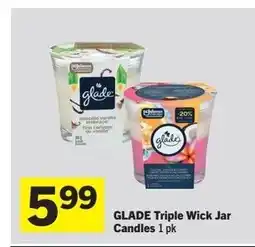 Foodland GLADE Triple Wick Jar Candles 1 pk offer