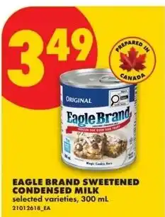 No Frills Eagle brand sweetened condensed milk offer