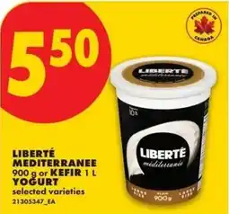 No Frills Liberté mediterranee or kefir yoğurt offer
