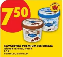 No Frills Kawartha premium ice cream offer