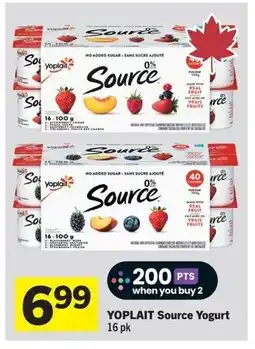 Foodland YOPLAIT Source Yogurt 16 pk offer
