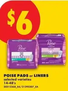 No Frills Poise pads or liners offer