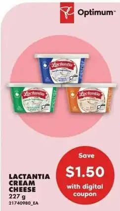 No Frills Lactantia cream cheese offer