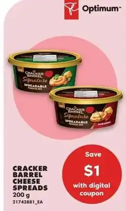 No Frills Cracker barrel cheese spreads offer