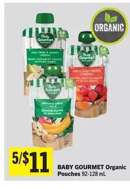Foodland BABY GOURMET Organic Pouches offer