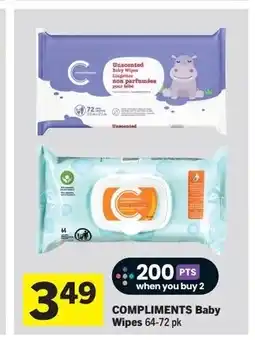 Foodland COMPLIMENTS Baby Wipes offer