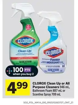 Foodland CLOROX Clean Up or All Purpose Cleaners offer