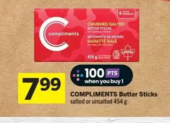 Foodland COMPLIMENTS Butter Sticks salted or unsalted offer