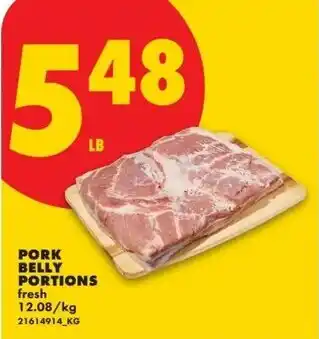 No Frills Pork belly portions offer