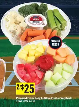 Foodland Prepared Fresh Daily In-Store Fruit or Vegetable Trays offer