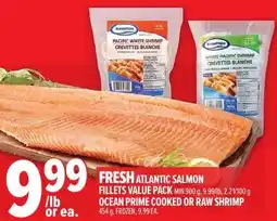 Metro Fresh atlantic salmon fillets value pack ocean prime cooked or raw shrimp offer