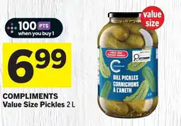 Foodland COMPLIMENTS Value Size Pickles offer