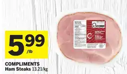 Foodland COMPLIMENTS Ham Steaks offer
