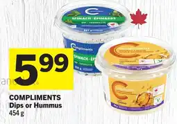 Foodland COMPLIMENTS Dips or Hummus offer