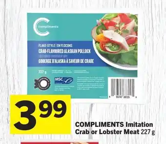 Foodland COMPLIMENTS Imitation Crab or Lobster Meat offer