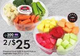 Sobeys Prepared Fresh Daily In-Store Fruit or Vegetable Trays offer