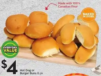 Sobeys Hot Dog or Burger Buns offer