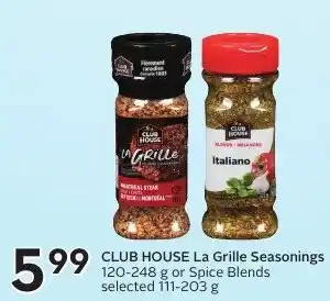 Sobeys CLUB HOUSE La Grille Seasonings offer