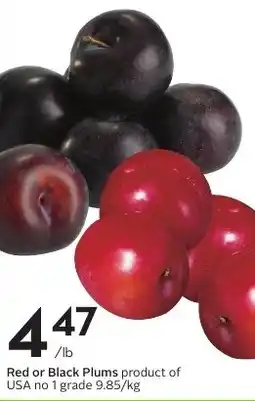 Sobeys Red or Black Plums offer