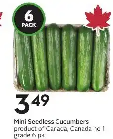 Sobeys Mini Seedless Cucumbers offer