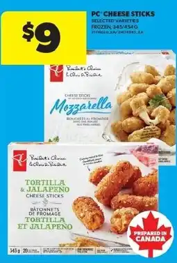 Real Canadian Superstore PC Cheese Sticks offer