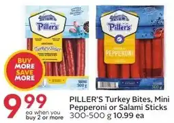 Sobeys PILLER'S Turkey Bites, Mini Pepperoni or Salami Sticks offer