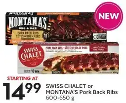 Sobeys SWISS CHALET o MONTANA'S Pork Back Ribs offer