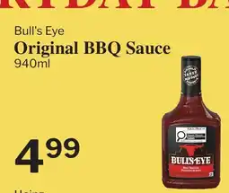 Village Food Markets BULL'S EYE Original BBQ Sauce offer