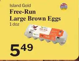 Village Food Markets ISLAND GOLD Free-Run Large Brown Eggs offer