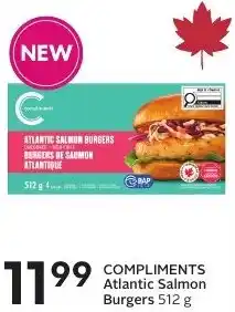 Sobeys COMPLIMENTS Atlantic Salmon Burgers offer