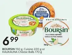 Sobeys BOURSIN, Cuisine or KAUKAUNA Cheese Balls offer