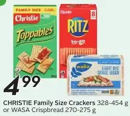 Sobeys CHRISTIE Family Size Crackers or WASA Crispbread offer