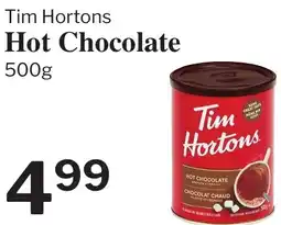 Village Food Markets TIM HORTON'S Hot Chocolate offer