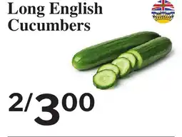 Village Food Markets Long English Cucumbers offer