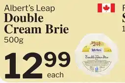 Village Food Markets ALBERT'S LEAP Double creme Brie offer