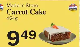 Village Food Markets Made in Store Carrot Cake offer