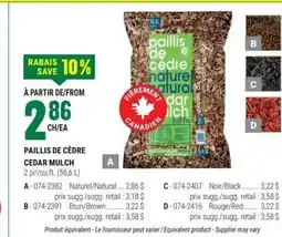 BMR Paillis de cèdre cedar mulch offer