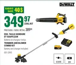 BMR DEWALT Ens. taille-bordure et souffleur offer