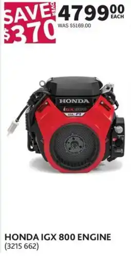 Co-op Honda IGX 800 engine offer