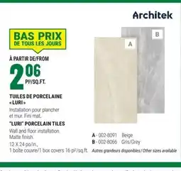 BMR Tuiles de porcelaine luri offer