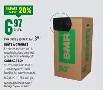 BMR Boîte à ordures offer