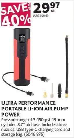 Co-op Ultra performance portable li-ion air pump power offer