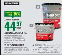 BMR Ciment plastique t-20 offer