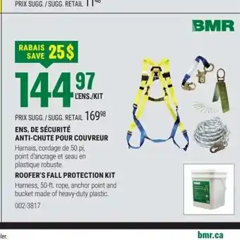 BMR Ens. de sécurité anti-chute pour couvreur offer
