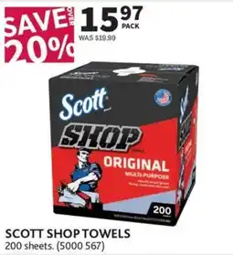 Co-op Scott shop towels offer